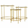 Set of 3 tables Alexandra House Living Gold 53 x 60 x 53 cm