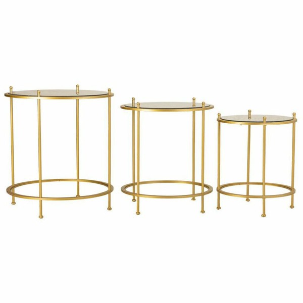 3 galdu komplekts Alexandra House Living Zelts 53 x 60 x 53 cm
