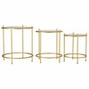 3 galdu komplekts Alexandra House Living Zelts 53 x 60 x 53 cm