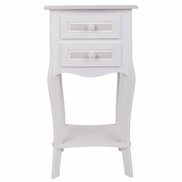 Ночной столик Alexandra House Living Белый 31 x 71 x 38 cm