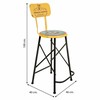 Stool Alexandra House Living Yellow Iron 40 x 100 x 46 cm