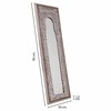 Wall mirror Alexandra House Living White 1 x 90 x 30 cm Rectangular