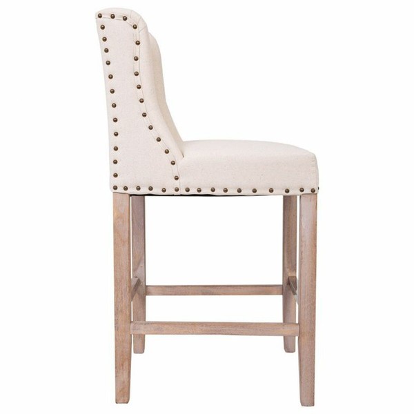 Taburetė Alexandra House Living Rusvai gelsva Kaučiukmedžio mediena 58 x 104 x 48 cm