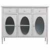 Sideboard Alexandra House Living White Metal Glass 40 x 80 x 100 cm
