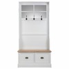 Paltai su lentyna Alexandra House Living Balta Ruda Cinko lydinys Medžio MDF 39 x 184 x 92 cm