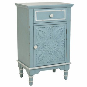 Ночной столик Alexandra House Living Синий Белый 32 x 74 x 46 cm