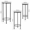 Gėlių vazonų stovas Alexandra House Living Juoda Geležis Plytelė 30 x 68 x 30 cm 3 Dalys