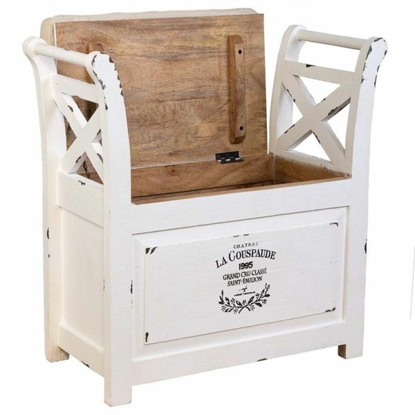 Taburete Alexandra House Living Balts Koks 33 x 73 x 72 cm