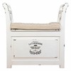 Банкетка Alexandra House Living Белый Деревянный 33 x 73 x 72 cm