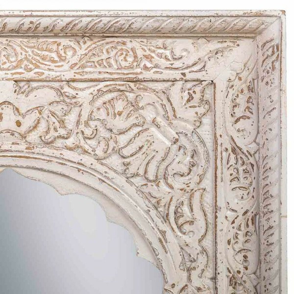 Wall mirror Alexandra House Living Cream 6 x 60 x 87 cm Rectangular