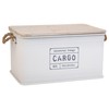 Dėžė Alexandra House Living Cargo Balta Kanapės Metalinis Eglės mediena 38 x 60 x 33 cm