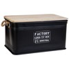 Chest Alexandra House Living Factory Black Hemp Metal Fir wood 38 x 60 x 33 cm