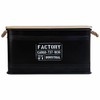 Chest Alexandra House Living Factory Black Hemp Metal Fir wood 38 x 60 x 33 cm