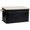 Dėžė Alexandra House Living Factory Juoda Kanapės Metalinis Eglės mediena 38 x 60 x 33 cm