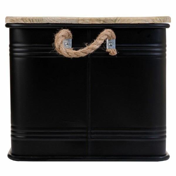 Dėžė Alexandra House Living Factory Juoda Kanapės Metalinis Eglės mediena 38 x 60 x 33 cm