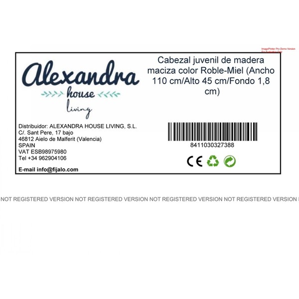 Headboard Alexandra House Living Honey 45 x 110 x 3 cm