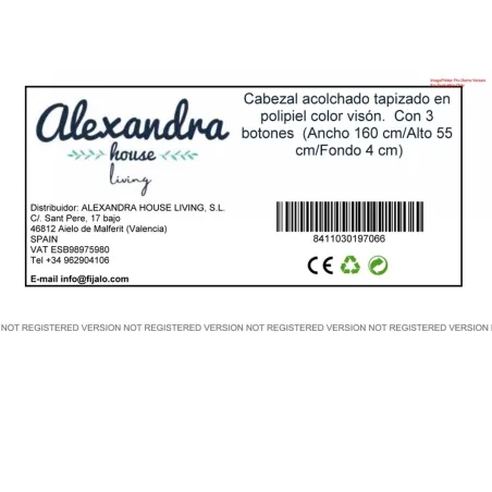 Headboard Alexandra House Living 55 x 160 x 4 cm