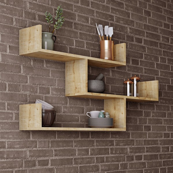 Shelve Alexandra House Living Oak Wood MDP 119 x 67 x 22 cm