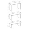 Set of 3 tables Alexandra House Living Valkoinen Puu MDP 32 x 65 x 30 cm 24 x 65 x 30 cm 39 x 65 x 30 cm