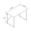 Rašomasis stalas Alexandra House Living Juoda Ąžuolas Metalinis Medžio MDP 120 x 75 x 60 cm industrinis