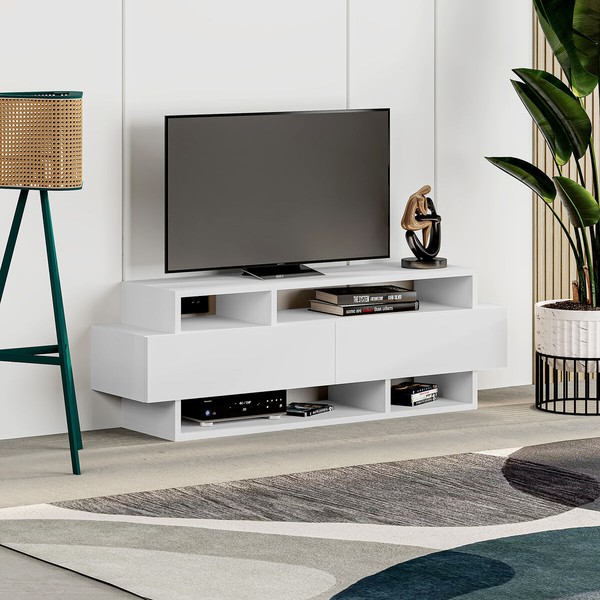 TV furniture Alexandra House Living White 125 x 42 x 32 cm