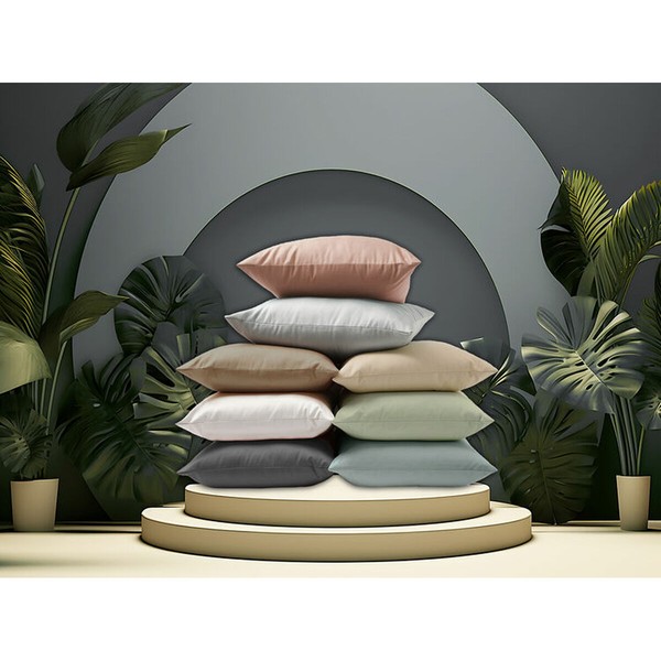 Pillowcase Happy Home Light grey King size