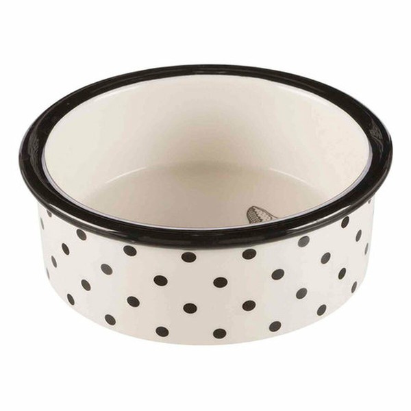 Pet feeding dish Trixie White Black 300 ml 0,3 L Ceramic