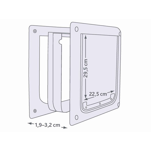 Cat Flap Trixie White Plastic 30 × 36 CM