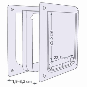 Cat Flap Trixie White Plastic 30 × 36 CM