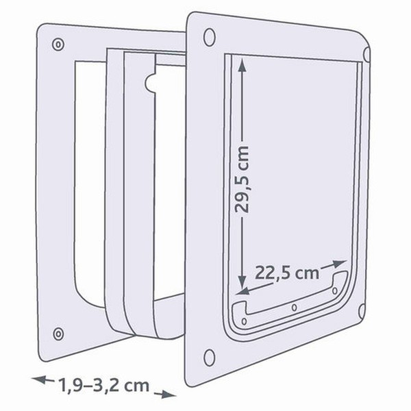 Cat Flap Trixie White Plastic 30 × 36 CM