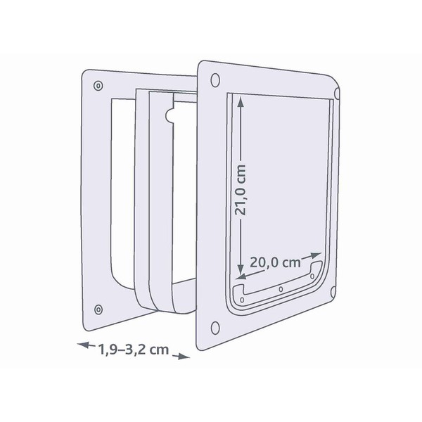 Cat Flap Trixie White Plastic 25 × 29 CM
