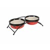 Cat Feeder Trixie Eat on Feet Black Red Cream Ø 12 cm Metal Ceramic Double (2 Units)