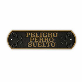 Lenta Magnet & Steel Peligro perro Suelto 24 x 7,2 cm