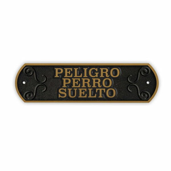 Badge Magnet & Steel Peligro perro Suelto 24 x 7,2 cm