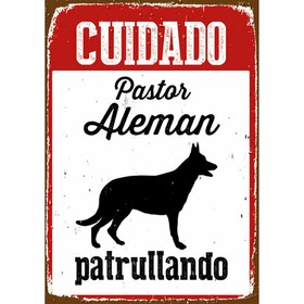 Lenta Magnet & Steel Cuidado Pastor Alemán Patrullando 14,8 x 21 cm