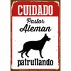 Lenta Magnet & Steel Cuidado Pastor Alemán Patrullando 14,8 x 21 cm