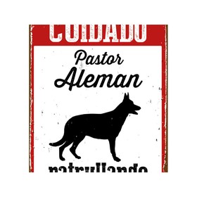 Lenta Magnet & Steel Cuidado Pastor Alemán Patrullando 14,8 x 21 cm
