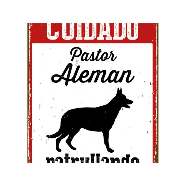 Доска Magnet & Steel Cuidado Pastor Alemán Patrullando 14,8 x 21 cm