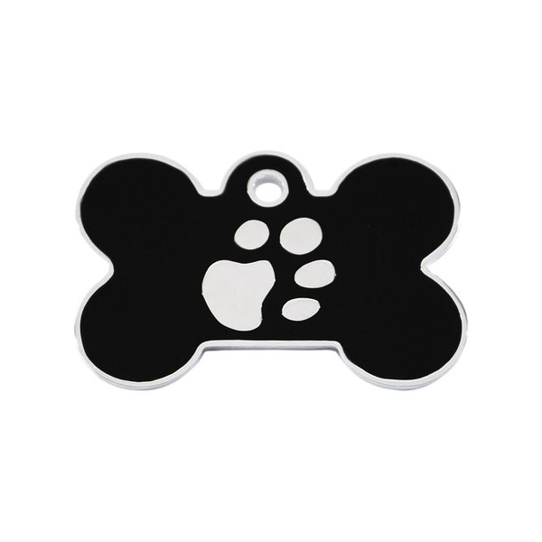 Identification plate for collar Imarc Bone Black Silver