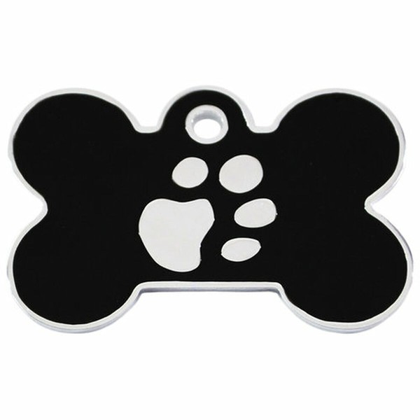 Identification plate for collar Imarc Bone Black Silver