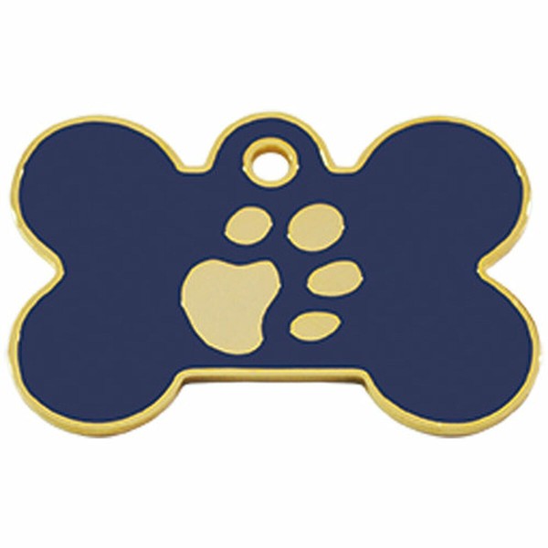 Identification plate for collar Imarc Bone Blue Golden