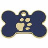 Identification plate for collar Imarc Bone Blue Golden