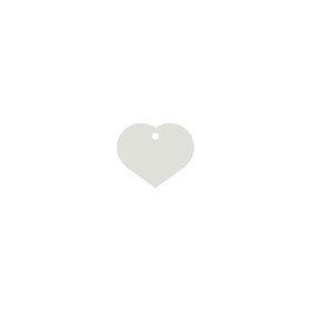 Identification plate for collar Imarc Heart White