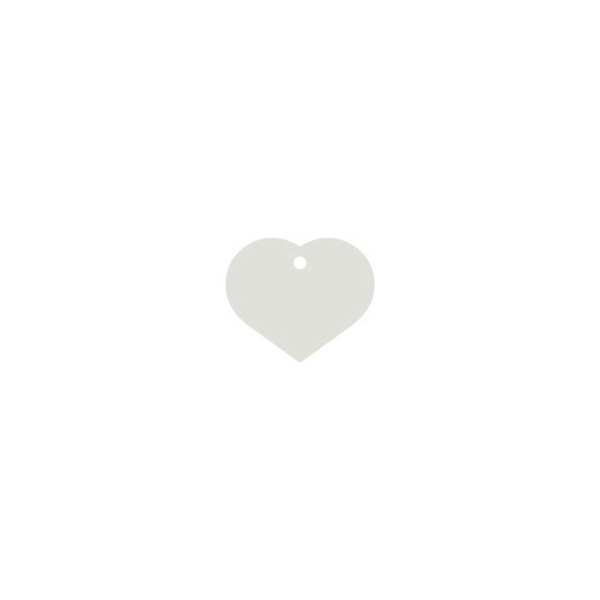 Identification plate for collar Imarc Heart White