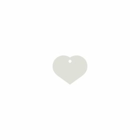 Identification plate for collar Imarc Heart White