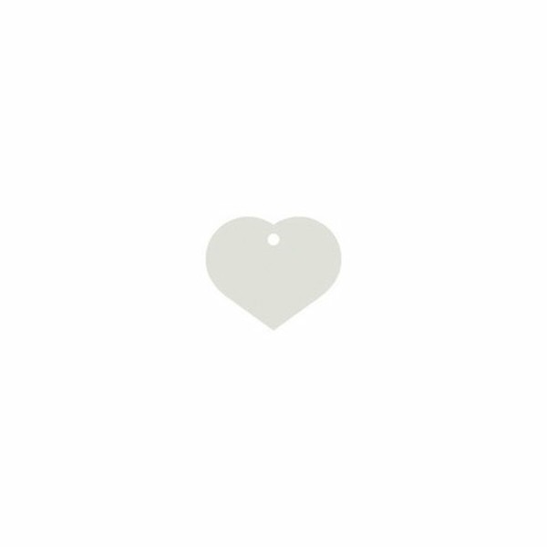 Identification plate for collar Imarc Heart White