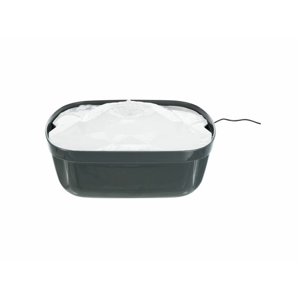 Lemmikin Juomalähde Trixie Polygon Valkoinen Harmaa Silikoni Melamiini 2,5 L 28 x 11 x 22 cm