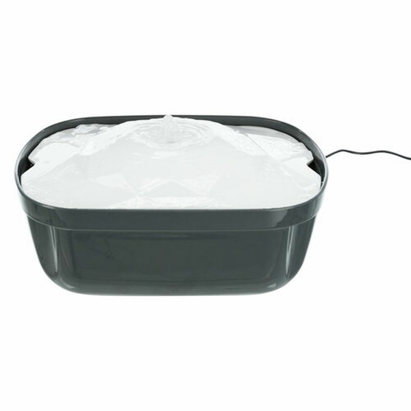 Lemmikin Juomalähde Trixie Polygon Valkoinen Harmaa Silikoni Melamiini 2,5 L 28 x 11 x 22 cm