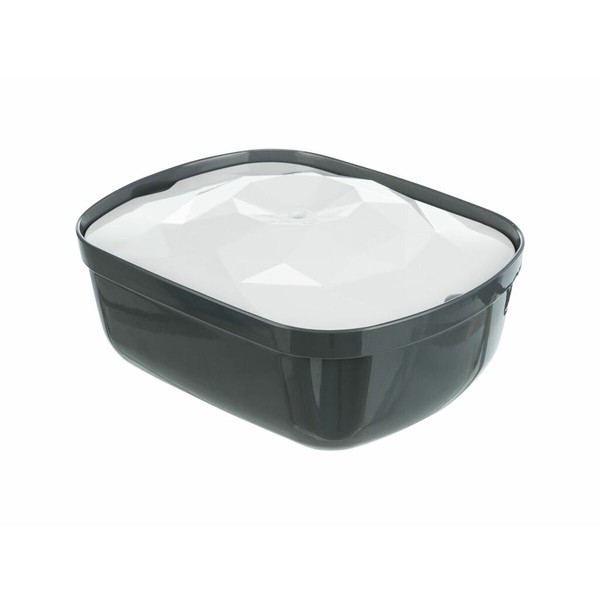 Lemmikin Juomalähde Trixie Polygon Valkoinen Harmaa Silikoni Melamiini 2,5 L 28 x 11 x 22 cm
