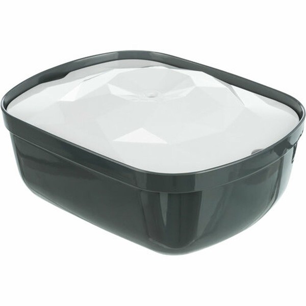 Lemmikin Juomalähde Trixie Polygon Valkoinen Harmaa Silikoni Melamiini 2,5 L 28 x 11 x 22 cm